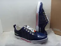 chaussures dsquared hommes new style 2013 cuir grille bleu